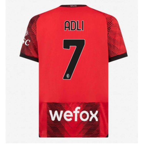 AC Milan Yacine Adli #7 Domaci Dres 2023-24 Kratak Rukav